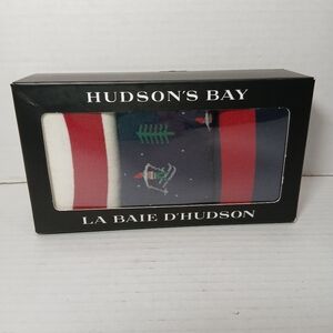 HUDSON'S BAY HBC STRIPES MENS MULTISTRIPE 3 PACK SOCKS NEW One Size